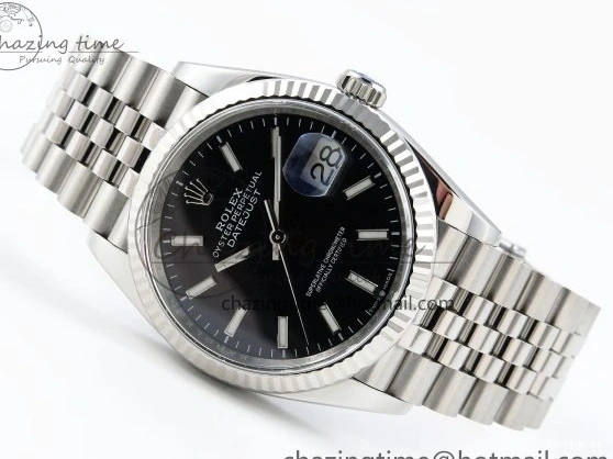 0105 DateJust 36 126234 APF 1:1 Best Edition 904L Steel Black Sitck Dial on SS Jubilee Bracelet VR UrbanStyle 1584